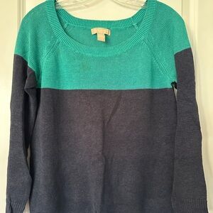 Banana Republic color block sweater - S blue and teal